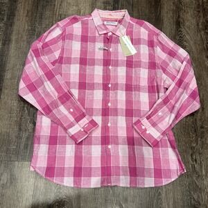 $138 NEW~XL~Tommy Bahama Barbados Breeze Stretch Shirt Men Linen Blend Festival